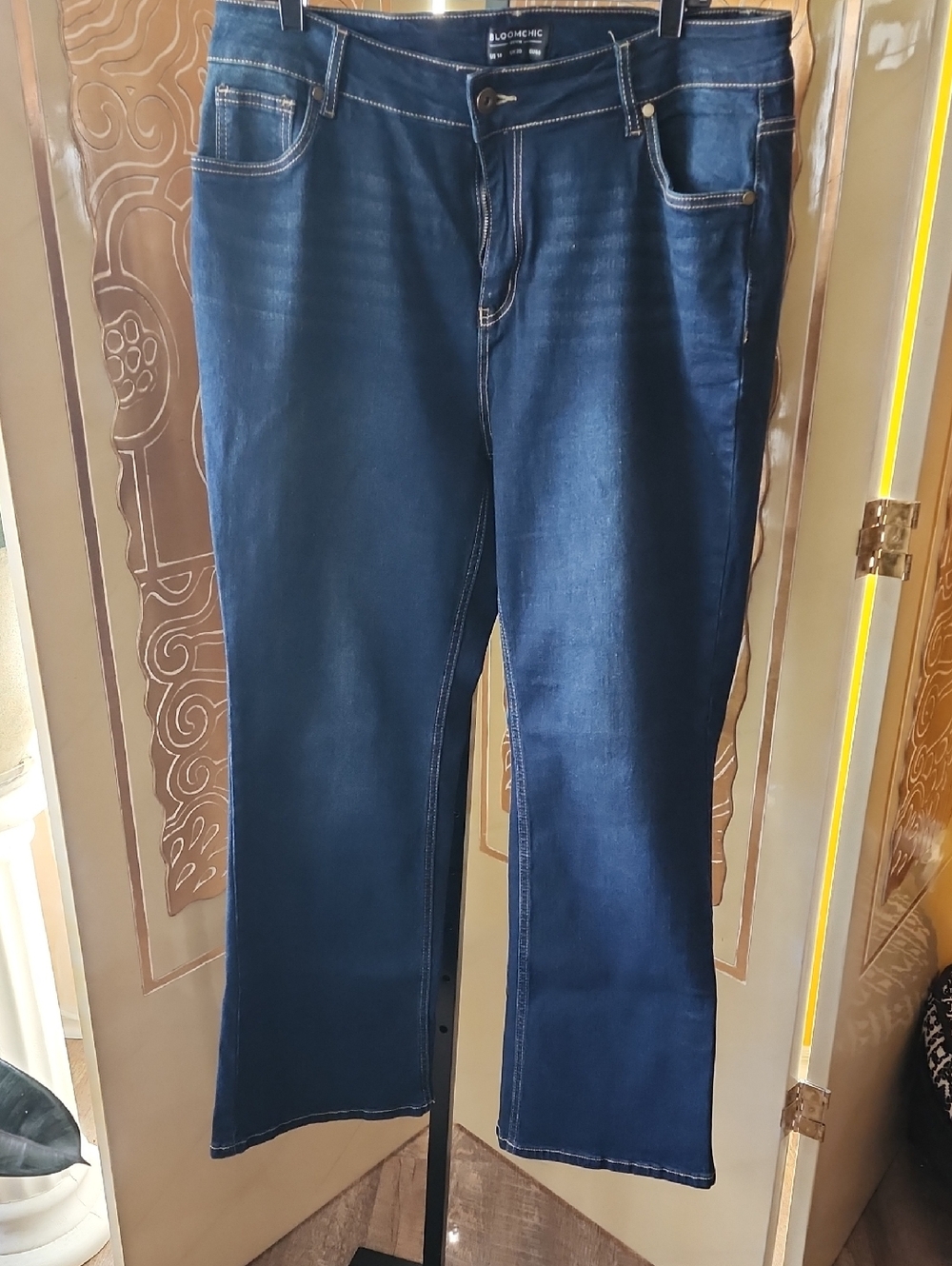 BloomChic Women's Dark Blue Boot Cut Jeans